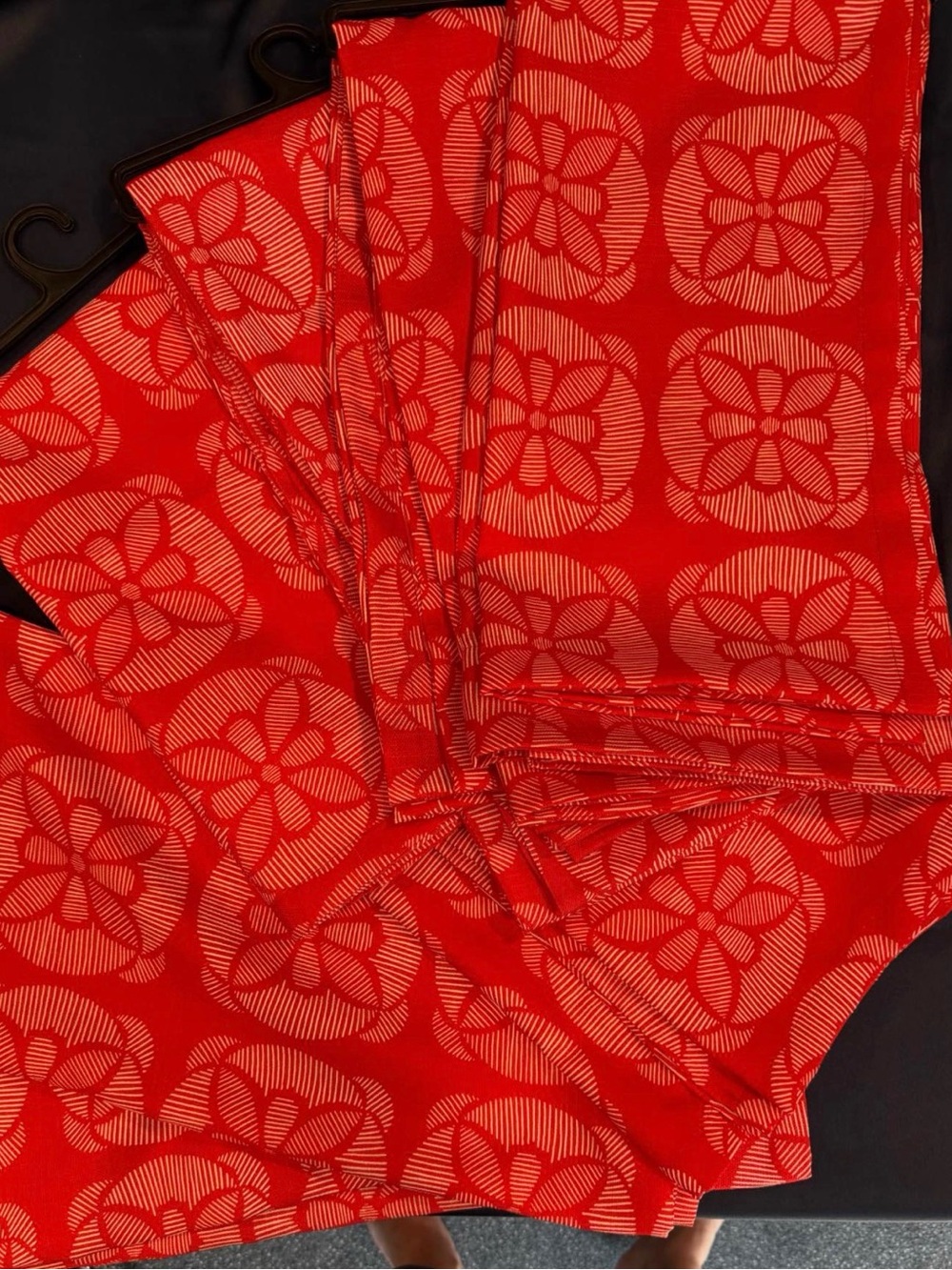 Orange/Red Printed curtains- Target brand